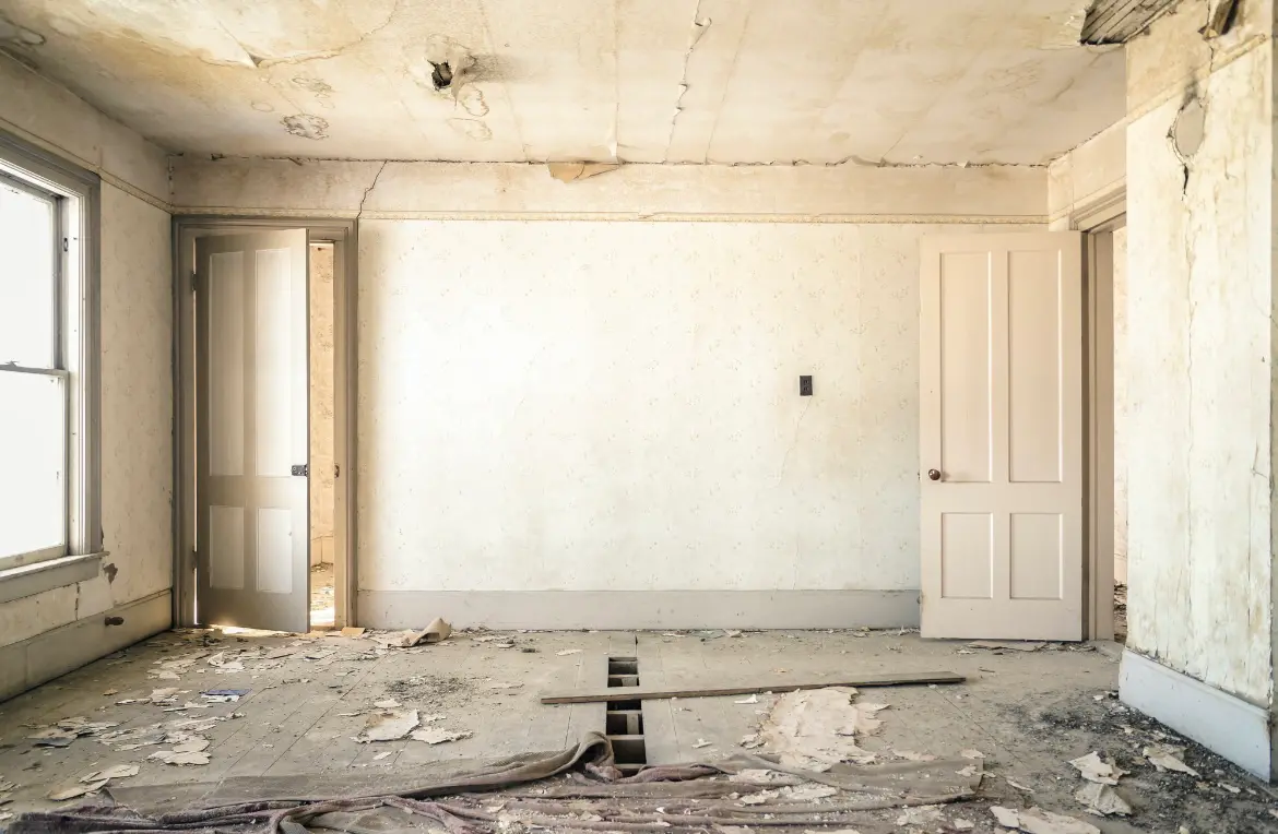 Waste disposal crew managing a cleanout project in Decatur